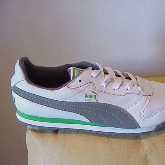 Puma White and Green Sneakers with Gray Details - Picture 7 of 8